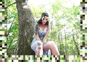 Girl in the Woods Power Piss ~ Nature Tinkle ~ Mask ~ Feet