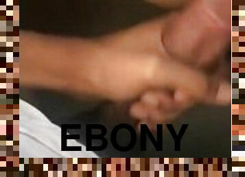 Ebony Backseat cumshot