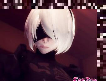 Naked 2B with Big Natural Titties Fuck