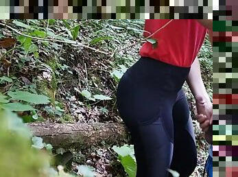 She Begged Me To Cum On Her Big Ass In Yoga Pants While Hiking, Almost Got Caught