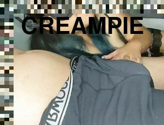 awam, amateur, menghisap-zakar, peju, milfs, ibu, creampie, menelan, pov, perempuan-murah