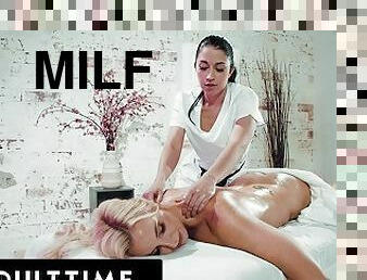 ADULT TIME - Seductive Masseuse Alex Coal Gives MILF Client An Extra Special Massage