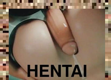 payu-dara-besar, alat-kelamin-wanita, orang-jepun, punggung, hentai, payu-dara, putih