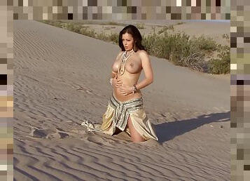 Holly Randall And Aria Giovanni In Sand Dunes