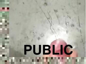 Teen Jerks & Cums In Public Toilet