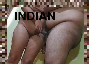 Horny Indian Couple Making Love Celebrating Anniversary  Indian couple sex in standing position