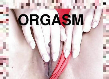 Pussy close up masturbation get an orgasm 