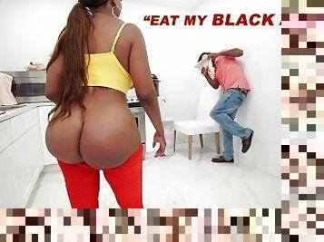 BANGBROS - Ebony MILF Yum Thee Boss Has Jay Bangher Eat Her Big Ass