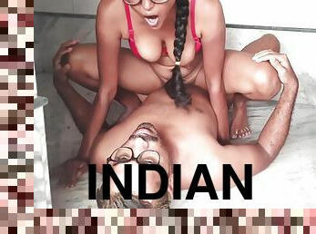 asiatique, baignade, énorme-bite, interracial, ados, fellation-profonde, indien, ejaculation-interne, douche, brunette