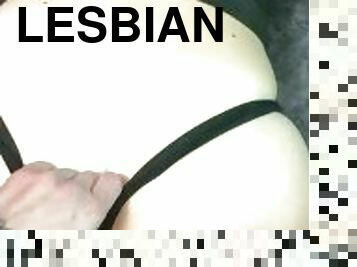 (Full video on Fansly) Cleaning ended with passionate fucking. Doggystyle. Real lesbians.