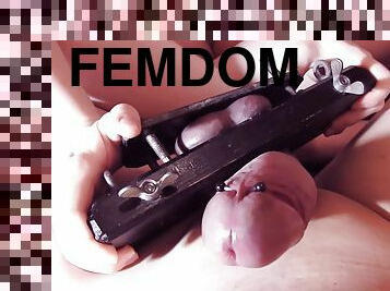 Ball Squeezing Agony! Femdom Cbt With Cock Tease, Precum & Ball Crusher