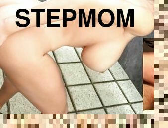 Stepmom fucked bathroom - milfy city porn game