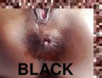 Show black pussy hole close