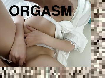 orgasme, amatir, penis-besar, pasangan, sudut-pandang