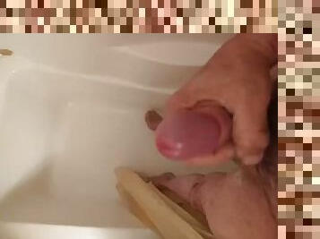 in the shower stroking my cock4