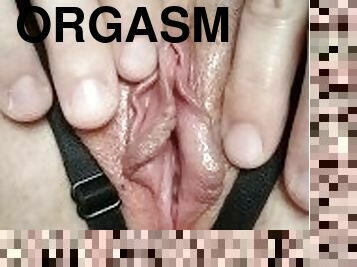 mastubasi, orgasme, vagina-pussy, amatir, sayang, permainan-jari, sperma, ketat, basah