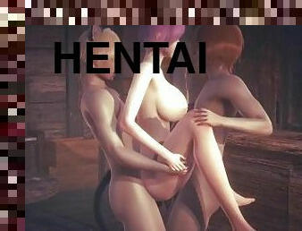 asien, beule-schuss, japanier, wichsen, creampie, 3etwas, doppelklicken, anime, hentai, 3d