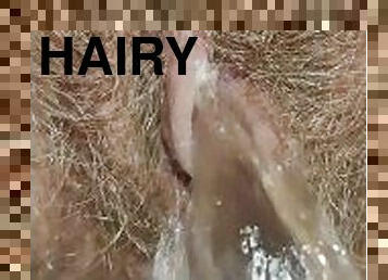 Have you seen what a hairy pissing pussy looks like close up?