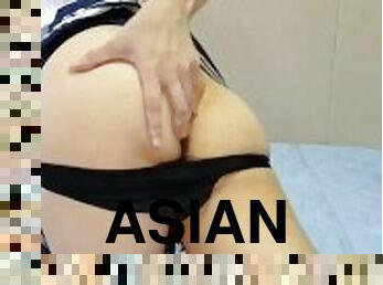 asiatisk, orgasm, skolflicka, kvinnligt-sprut, amatör, brudar, japansk, fötter, pov, söt