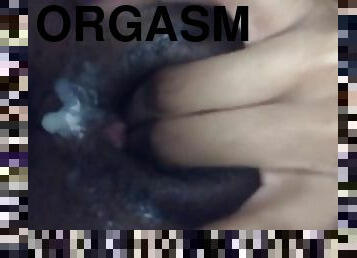 creamy pussy coming down from intense orgasm