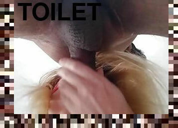 Best Sloppy Toilet Slut Deepthroat Blowjob Swallow Cum Close up
