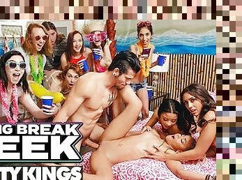 Reality Kings - It's Spring Break At This Dorm Party & Hot Girls Gang Up On A Stud's Big Cock