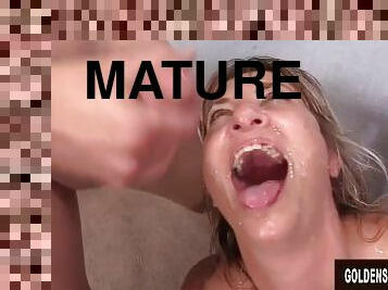 Mature Slut Sky Haven Takes a Bunch of Hard Dicks in Mouth and Pussy