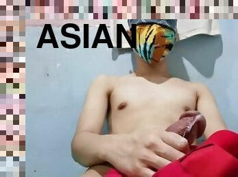 asiatisk, masturbation, amatör, cumshot, gigantisk-kuk, gay, avrunkning, juckande, sprut, ensam