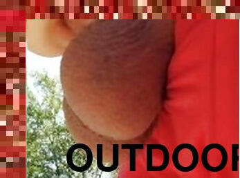 Quickie: Outdoors Balls Hanging Toy Fuck Sexy Voice