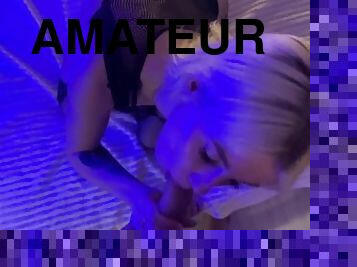 Fucked throat and pussy and cum in mouth