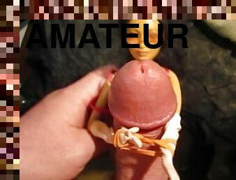 masturbation, amateur, ejaculation-sur-le-corps, jouet, sur-le-visage, ejaculation, sperme, fétiche, solo, poupée