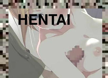 masturbieren, babe, junge, hochschule, blondine, anime, hentai, fetisch