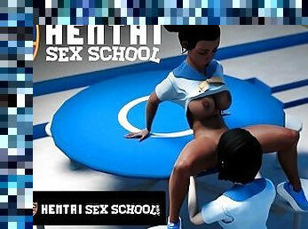 HENTAI SEX UNIVERSITY - Horny Hentai Students Practice Lesbian Sex With Each Other