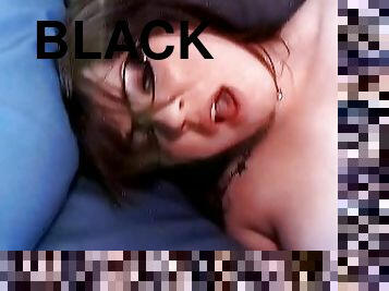 White whore sucking and fucking black guys