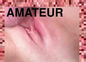 Petite teen taking big dick ( extreme close up)