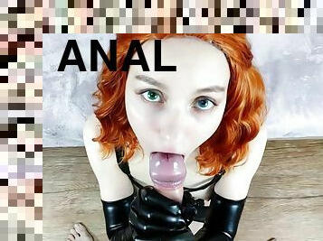 Redhead Slut Loves To Give In The Ass And Play With Cum