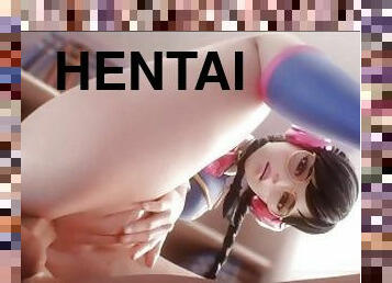 3D Hentai: Dva Schoolgirl Uniform Fuck Compilation Overwatch Uncensored Hentai