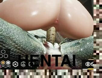 monstruo, anime, hentai, bonita, 3d, muñeca