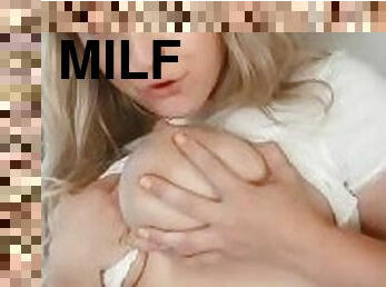 payudara-besar, besar-huge, amatir, jenis-pornografi-milf, ibu, berambut-pirang, payudara, susu, menyusui