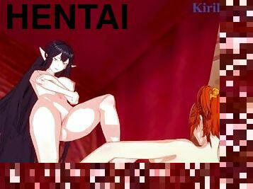 Semiramis and Gudako have intense futanari sex in the bedroom. - Fate/Grand Order Hentai