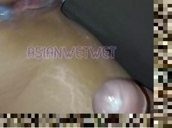 Thick Asian Big Booty Girl Cums All Over Pussy