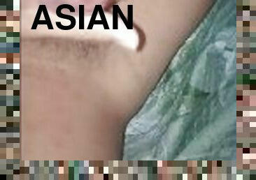 asian, payu-dara-besar, berambut, pelancapan, amateur, dubur, peju, merangsang-dengan-tangan, urut, thai