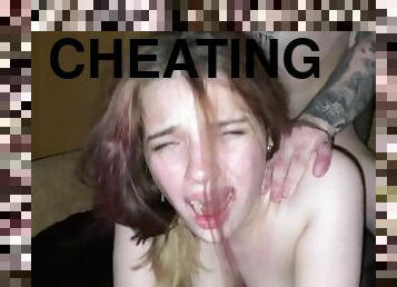 VERY HARD sex with an 18 year old girl for cheating - moans with pain and pleasure