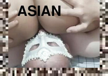 asiatisk, otrogen, gammal, fitta-pussy, fru, amatör, mogen, milf, hemmagjord, bbw