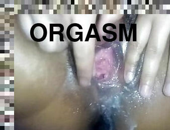 bastard filled my pussy with cum, look closely at her ejaculating all wet inside, i love cum