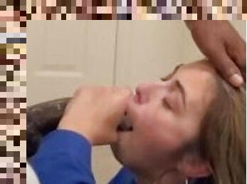 Huge Facial On Hot College Chick After Party