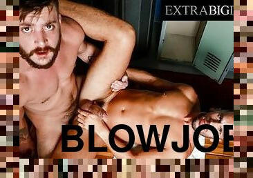 ExtraBigDicks - Latino Jock Gets His MONSTER Cock Sucked - Marco Lorenzo, Kyle Hart