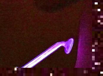 close up neon wand zaps