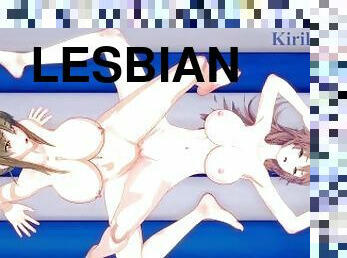 Sagiri Sakurai and Chitose Kisaragi engage in intense lesbian play - Super Robot Wars T & V Hentai