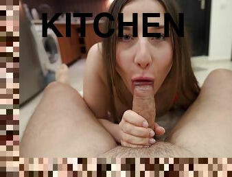 Dick For Lily In She Didnt Want To Cook And I Fucked Her In The Kitchen And Cum On Her Pussy